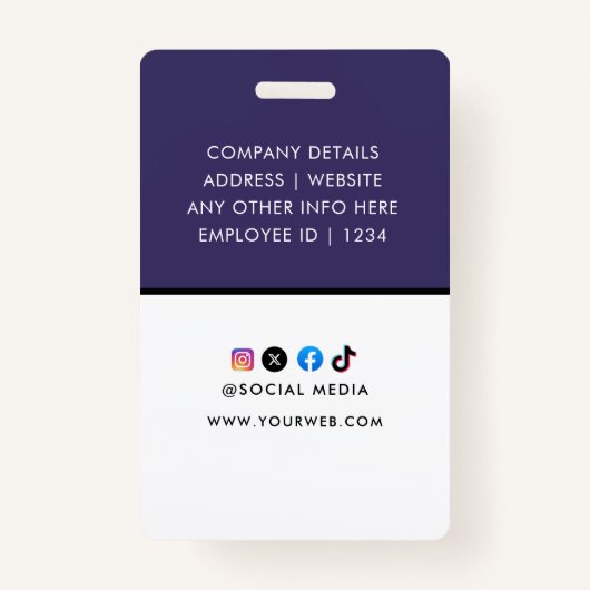 Benutzerdefinierter Name und Foto | ID-Card-Abzeic Ausweis (Rückseite)