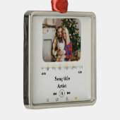 Benutzerdefinierter Name und Foto-Liebe für das Pa Ornament Aus Metall (Rechts)