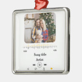 Benutzerdefinierter Name und Foto-Liebe für das Pa Ornament Aus Metall (Links)