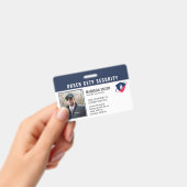 Benutzerdefinierter Name und Foto | Sicherheitsaus Ausweis (Handheld)