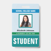 Benutzerdefinierter Name und Foto | Studentenauswe Ausweis (Vorderseite)