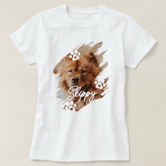Benutzerdefinierter Name und Foto von Hund oder Ka T-Shirt (Design vorne)