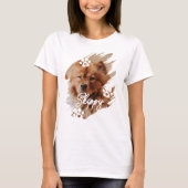 Benutzerdefinierter Name und Foto von Hund oder Ka T-Shirt (Vorderseite)
