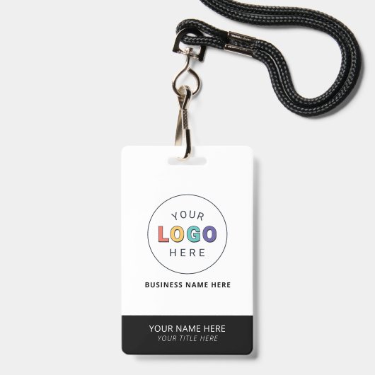 Benutzerdefinierter Name und Markenlogo Geschäft Ausweis (Vorderseite mit Lanyard)