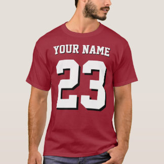 Benutzerdefinierter Name und Nummer Jersey Sport T-Shirt