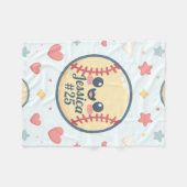 Benutzerdefinierter Name und Nummer-Softball-Throw Fleecedecke (Vorderseite (Horizontal))