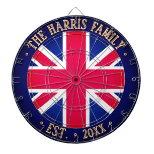 Benutzerdefinierter Name UNION JACK UK FLAGGE Dunk Dartscheibe