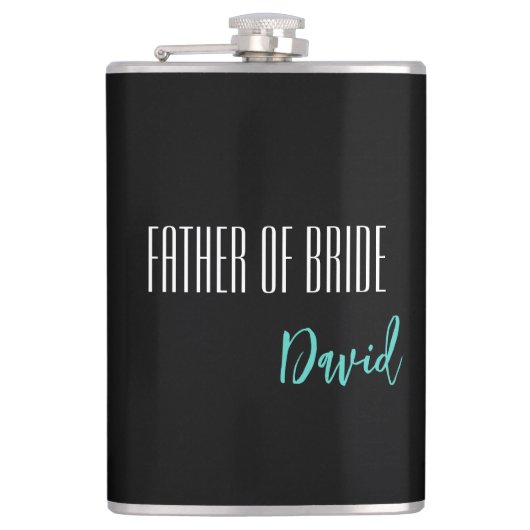 Benutzerdefinierter Name Vater Der Braut Flasche Flachmann (Vorderseite)