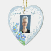 Benutzerdefinierter Name Vergessen Sie die Blume d Keramik Ornament (Links)