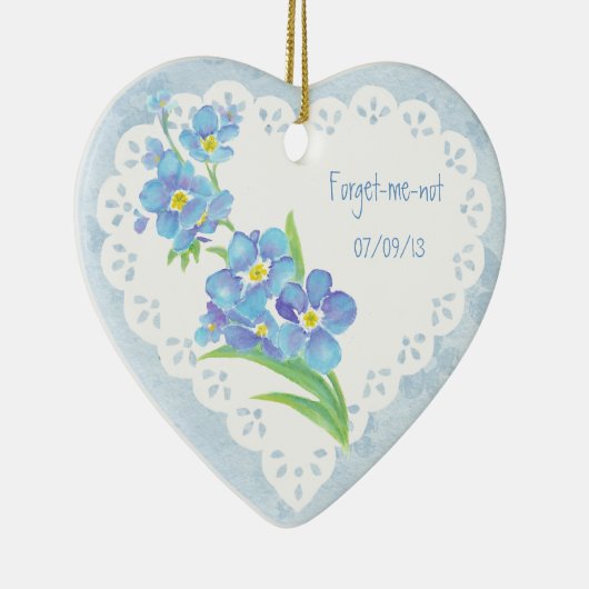 Benutzerdefinierter Name Vergessen Sie die Blume d Keramikornament (Rechts)