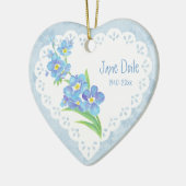 Benutzerdefinierter Name Vergessen Sie nicht-Memor Keramik Ornament (Links)