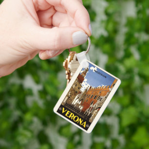 Benutzerdefinierter Name Verona Italien Vintage Re Schlüsselanhänger