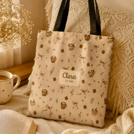 Benutzerdefinierter Name Vintage Cozy Cocoa Heiße Tasche