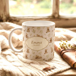 Benutzerdefinierter Name Vintage Cozy Cottagecore Kaffeetasse