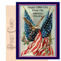 Benutzerdefinierter Name Vintage Fourth of July Pa