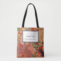 Benutzerdefinierter Name Vintage-Japanische Blumen