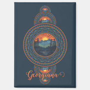 Benutzerdefinierter Name Vintage-Wilderness-Orname Magnet