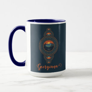Benutzerdefinierter Name Vintage Wilderness Orname Tasse