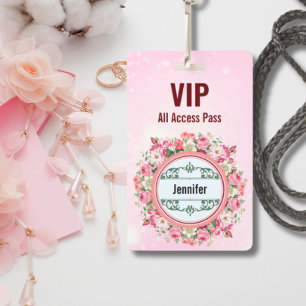 Benutzerdefinierter Name VIP All Access Pass Flora Ausweis
