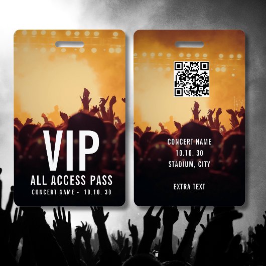 Benutzerdefinierter Name VIP All Access Pass Konze Ausweis