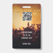 Benutzerdefinierter Name VIP All Access Pass Konze Ausweis (Rückseite)