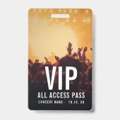 Benutzerdefinierter Name VIP All Access Pass Konze Ausweis (Vorderseite)