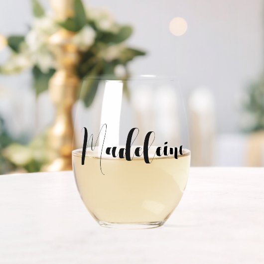 Benutzerdefinierter Name von Bridesmaid Whimsiksch Weinglas Ohne Stiel (Insitu (Hochzeit))