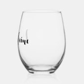 Benutzerdefinierter Name von Bridesmaid Whimsiksch Weinglas Ohne Stiel (Links)