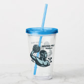 Benutzerdefinierter Name Wasserball Acryltrinkbecher (Rückseite)