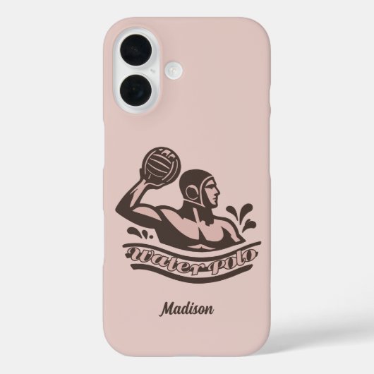 Benutzerdefinierter Name Wasserball Case-Mate iPhone Hülle (Rückseite)
