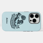 Benutzerdefinierter Name Wasserball Case-Mate iPhone Hülle (Rückseite (Horizontal))