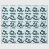 Benutzerdefinierter Name Wasserball Geschenkpapier (Flach)