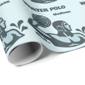 Benutzerdefinierter Name Wasserball Geschenkpapier (Rolleneckpunkt)