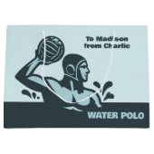 Benutzerdefinierter Name Wasserball Große Geschenktüte (Vorderseite)
