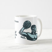 Benutzerdefinierter Name Wasserball Kaffeetasse (VorderseiteRechts)
