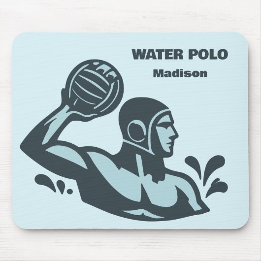 Benutzerdefinierter Name Wasserball Mousepad (Vorne)