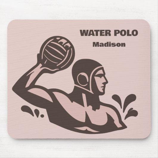 Benutzerdefinierter Name Wasserball Mousepad (Vorne)