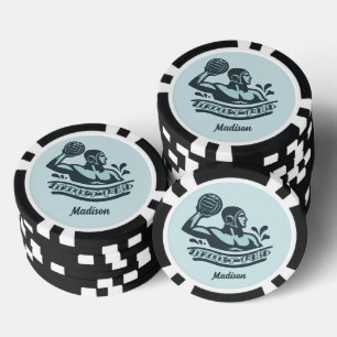 Benutzerdefinierter Name Wasserball Pokerchips