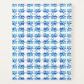 Benutzerdefinierter Name Wasserfarbe Blau Floral Planer (Rückseite)