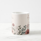 Benutzerdefinierter Name Wasserfarbe Pfingstrose B Kaffeetasse (Mittel)