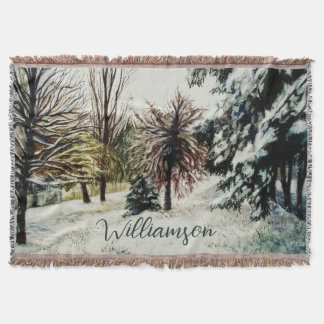 Benutzerdefinierter Name Wasserfarbe Winter Schne Decke