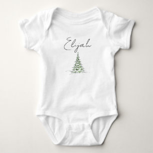 Benutzerdefinierter Name Weihnachts-Babyooverall 1 Baby Strampler