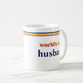 Benutzerdefinierter Name Weltbester Ehemann Person Kaffeetasse (VorderseiteRechts)