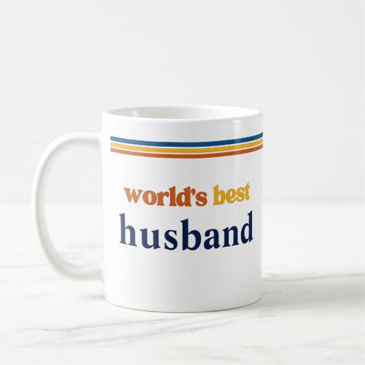 Benutzerdefinierter Name Weltbester Ehemann Person Kaffeetasse (Links)