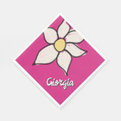 Benutzerdefinierter Name Whimsical Daisy Floral Ba Serviette (Ecke)