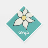 Benutzerdefinierter Name Whimsical Daisy Floral Ba Serviette (Ecke)