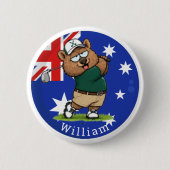 Benutzerdefinierter Name Wombat Button (Vorderseite)
