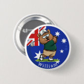 Benutzerdefinierter Name Wombat Button (Vorne & Hinten)