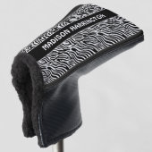 Benutzerdefinierter Name Zebramuster Golf Headcover (3/4 Vorderseite)