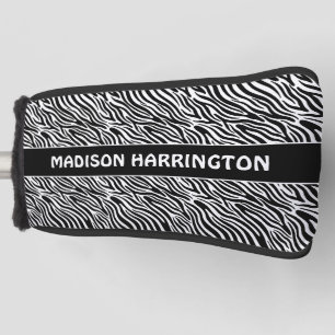 Benutzerdefinierter Name Zebramuster Golf Headcover